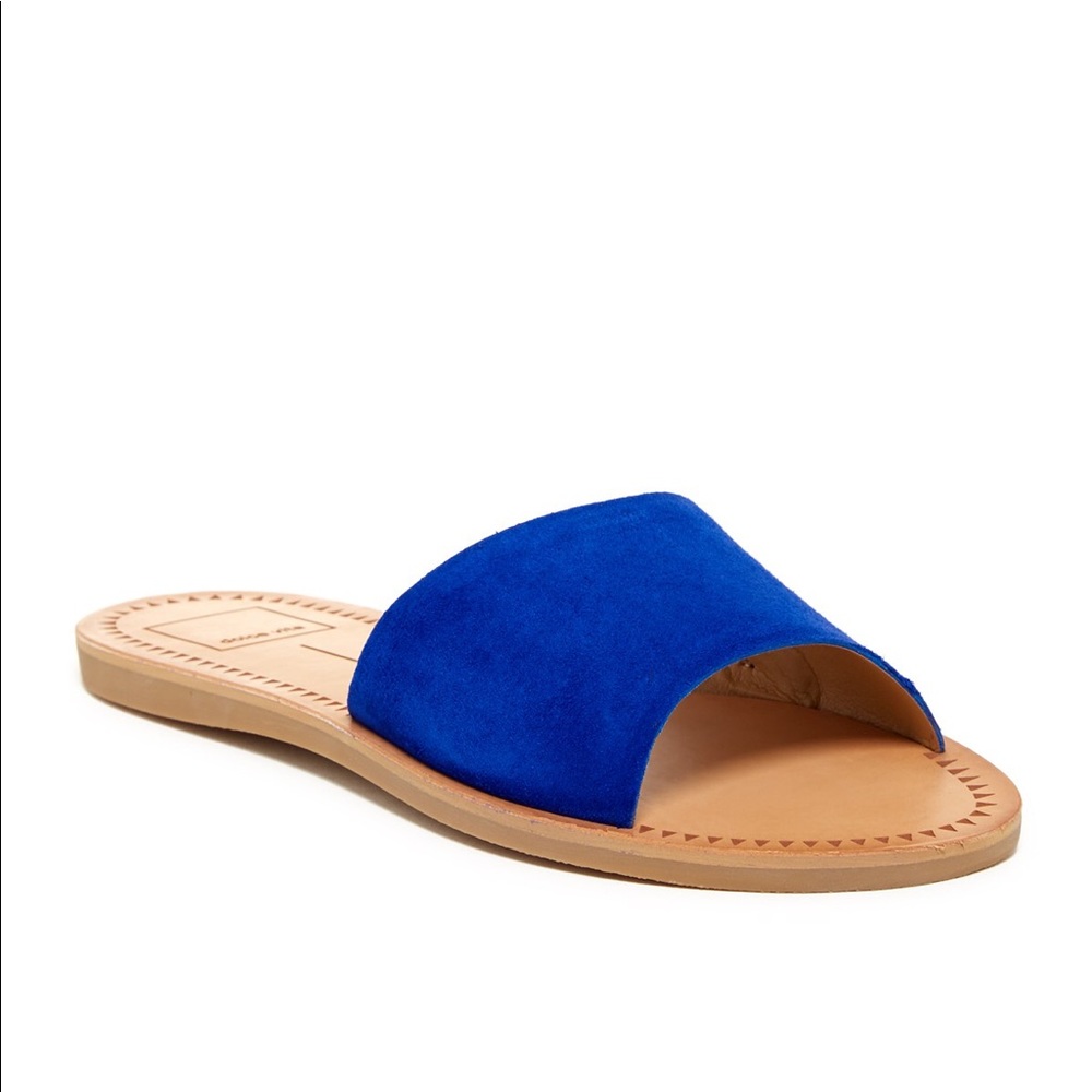 NWT Dolce Vita Javier Blue Suede Sandals, Size 7.5